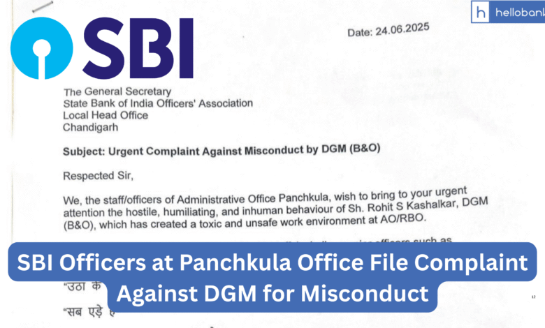SBI Officers at Panchkula Office File Complaint Against DGM for Misconduct