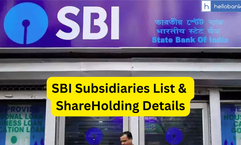 SBI Subsidiaries List and ShareHolding Details, How Much Ownership SBI has?
