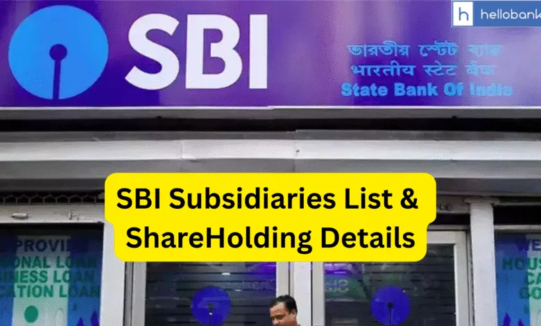 SBI Subsidiaries List and ShareHolding Details, How Much Ownership SBI has?