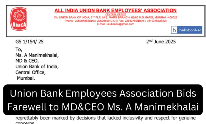 Union Bank Employees Association Bids Farewell to MD&CEO Ms. A Manimekhalai