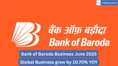 Bank of Baroda Business June 2025, Global Business grew by 10.70% YOY