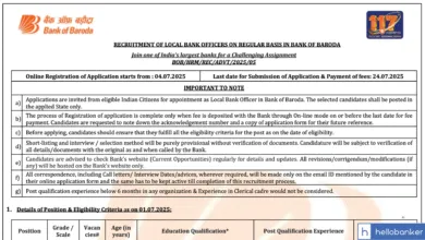 Bank of Baroda LBO Recruitment 2025 Notification Out, Apply Online for 2500 Posts