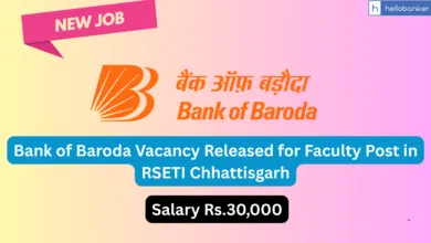 Bank of Baroda Vacancy Released for Faculty Post in RSETI Chhattisgarh, Salary Rs.30,000