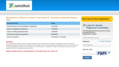 SIDBI Officers Grade A & B Recruitment 2025 Notification Released and Apply Online for 76 Posts