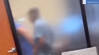 Couple caught in an Intimate Position inside Bank in USA