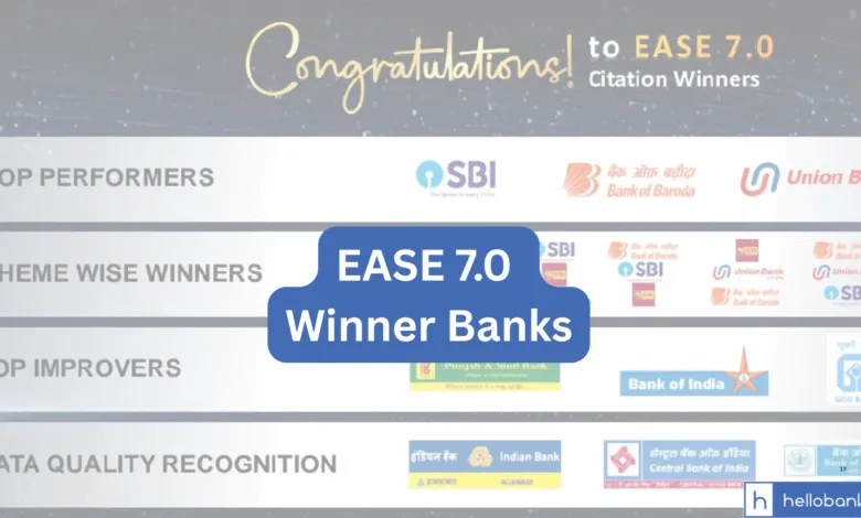 EASE 7.0 Winner Banks: SBI best Performing Bank, Check Rank of Other Banks