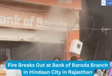 Fire Breaks Out at Bank of Baroda Branch in Hindaun City in Rajasthan