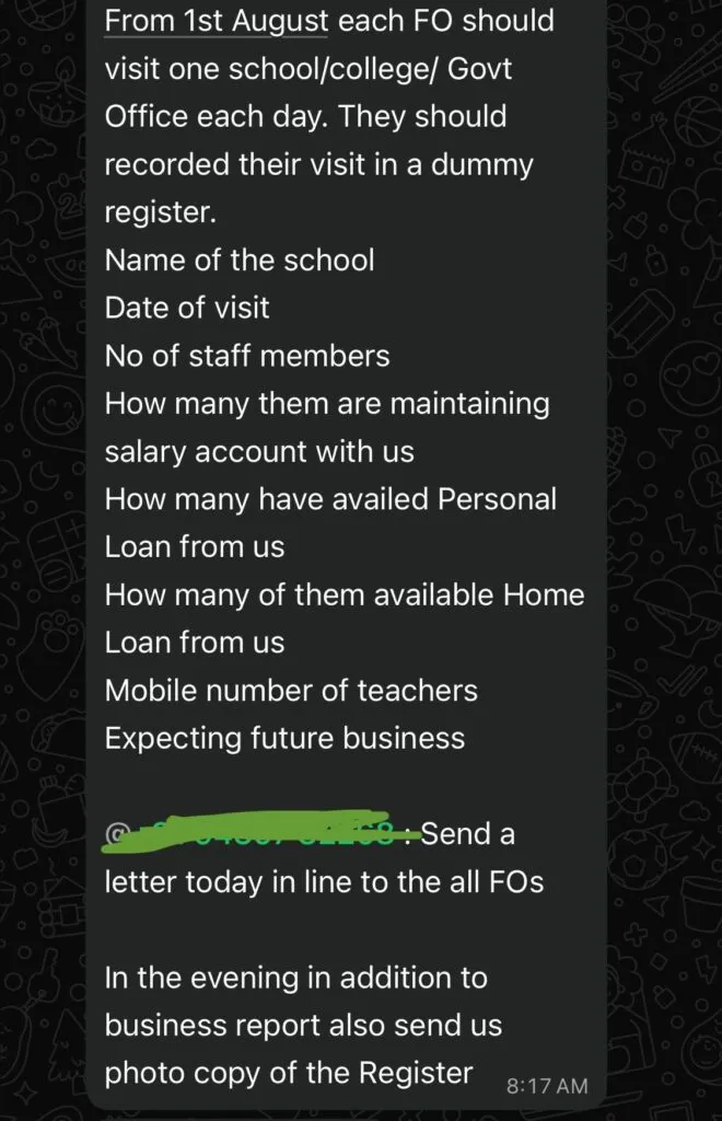 SBI RBO Bargarh, Odisha Letter
