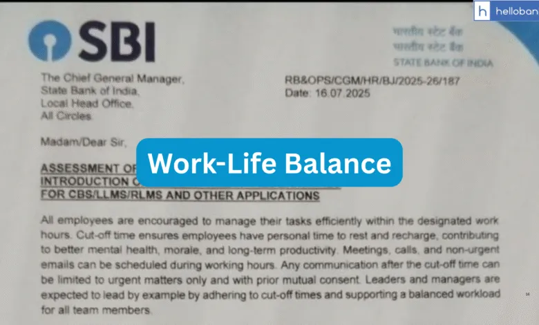 SBI introduces Cut-Off Time to improve Work Life Balance of Employees
