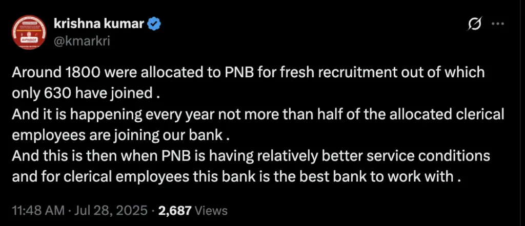X (Twitter) post by AIPNBOF GS