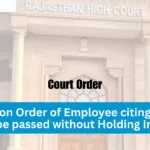 Termination Order of Employee citing Integrity can't be passed without Holding Inquiry
