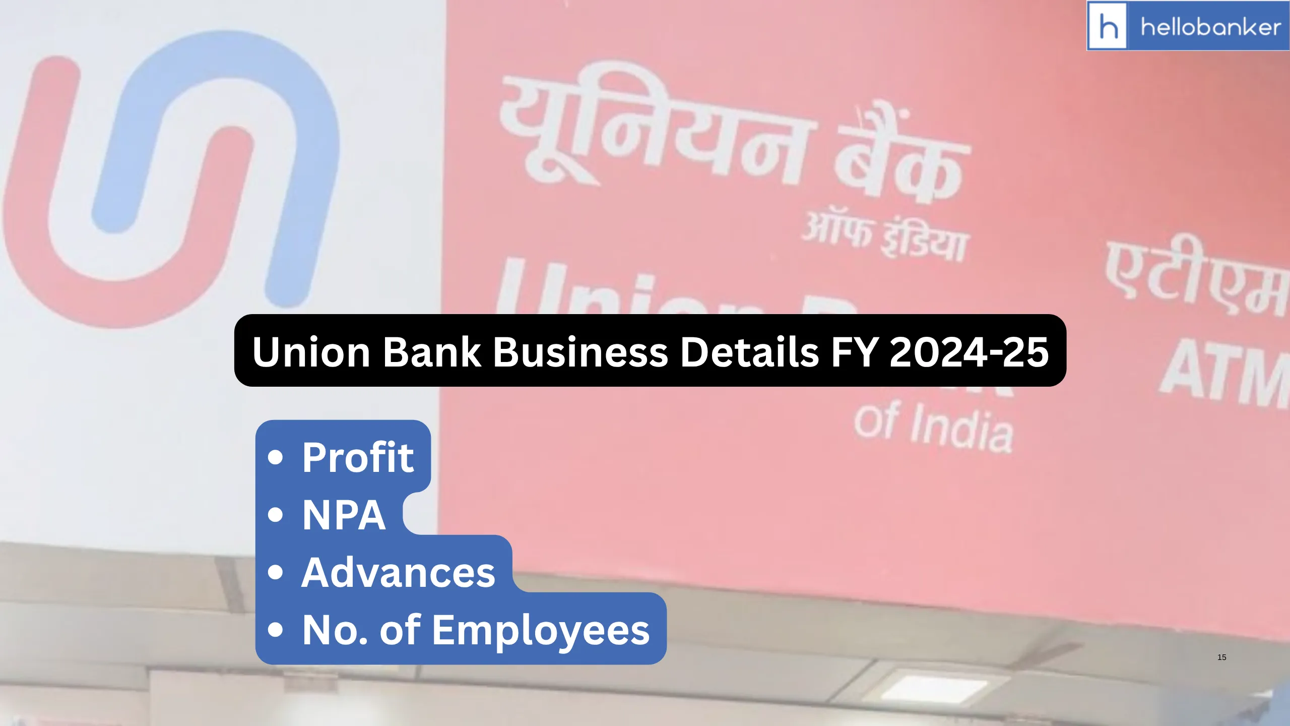 Union Bank Business Details FY 2024-25: Profit, NPA, Advances, No. of Employees