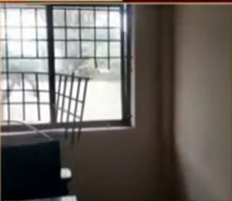 Grill through which robbers entered in SBI Hindupur branch Andhra Pradesh