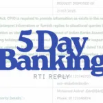 5 Day Banking Update: RTI Reply