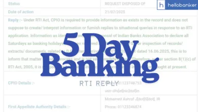 5 Day Banking Update: RTI Reply