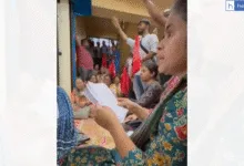 Canara Bank Staff in Guwahati protest against misbehaviour of Seniors