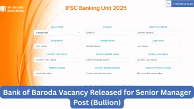 Bank of Baroda Vacancy Released for Senior Manager Post (Bullion), Apply Online