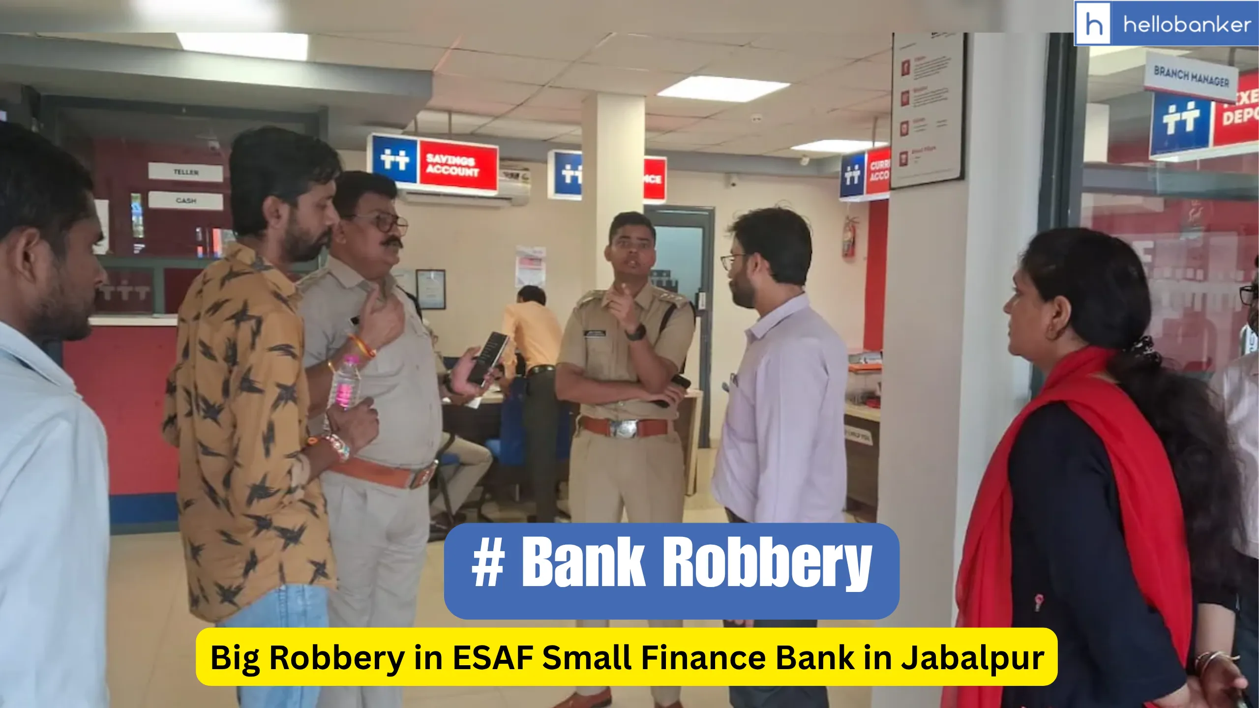 Big Robbery in ESAF Small Finance Bank in Jabalpur, 14.8 kg gold Stolen in Madhya Pradesh