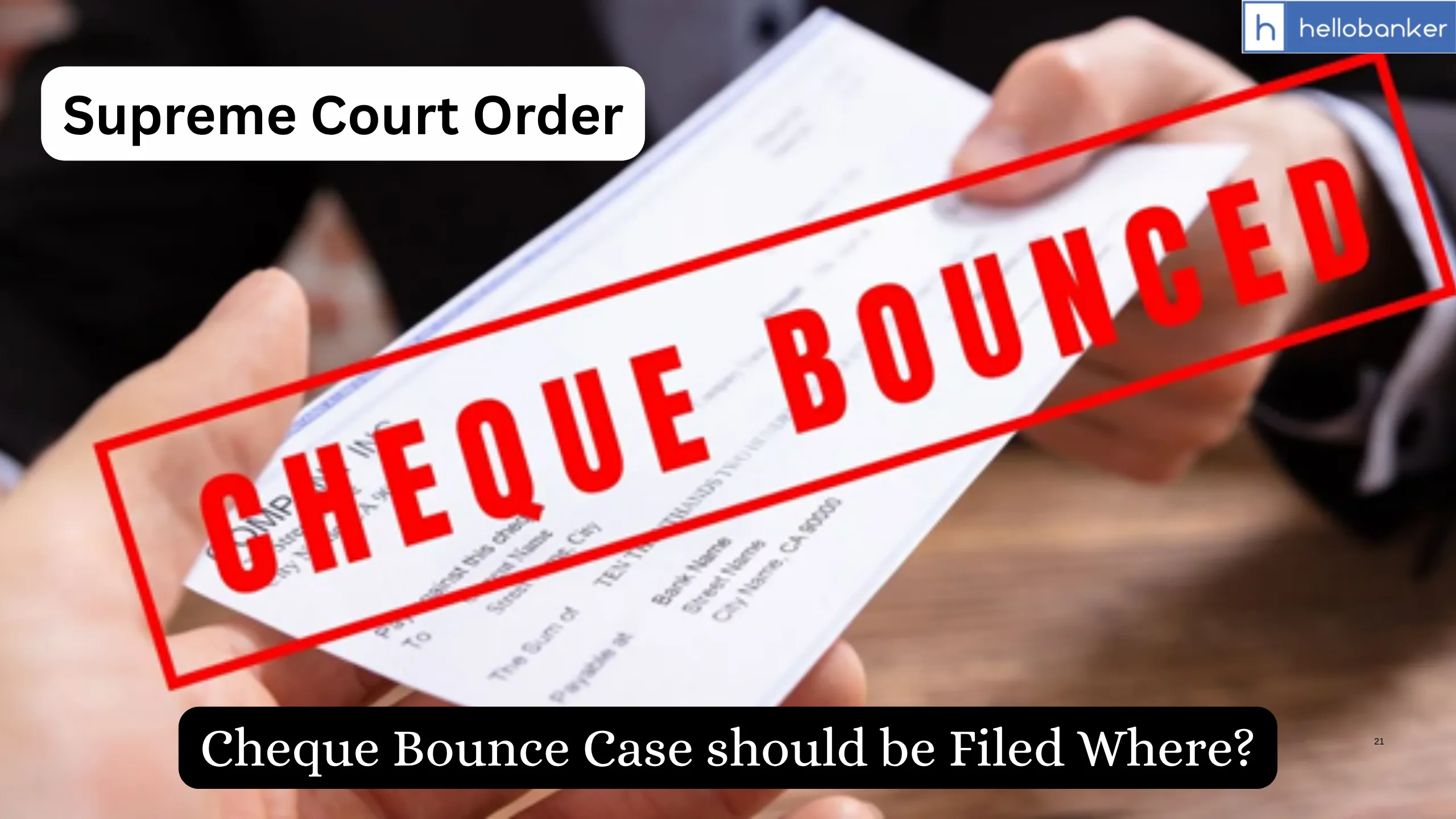 Cheque Bounce Cases Must Be Filed Where Payee's Bank Account is Located