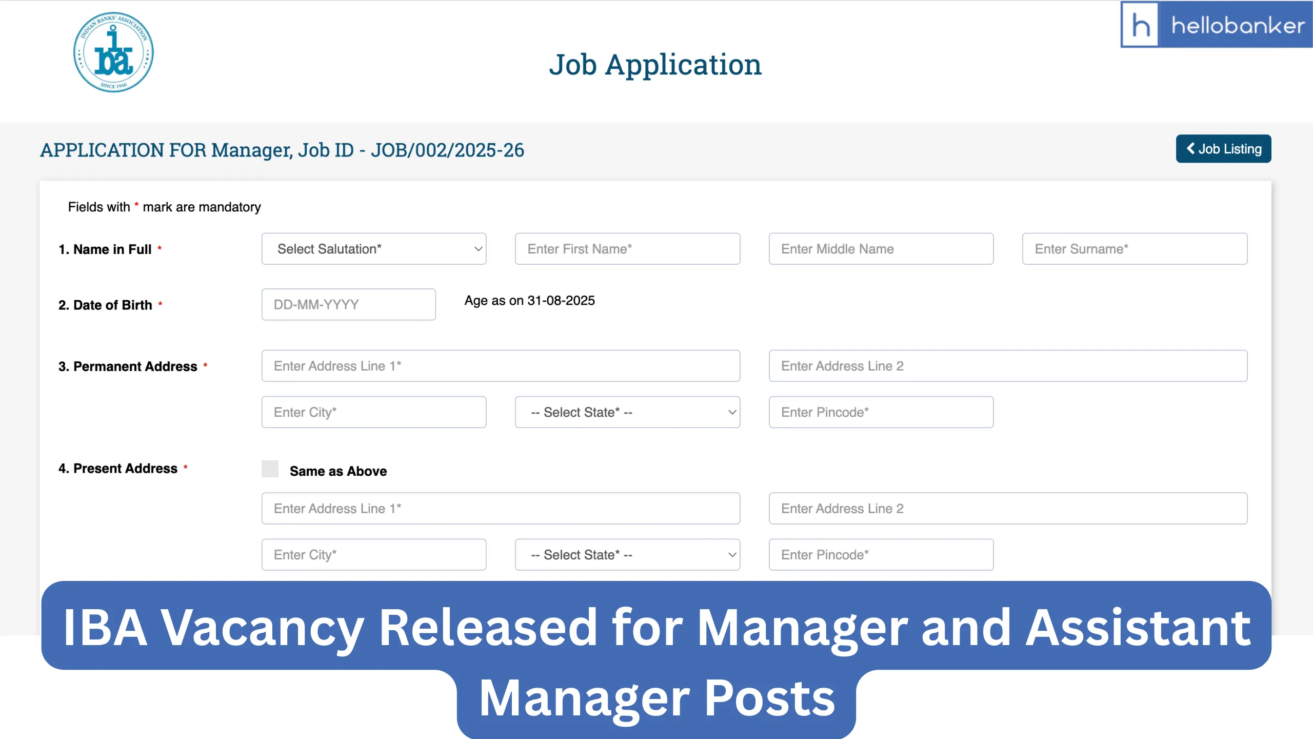 IBA Vacancy Released for Manager and Assistant Manager Posts, Apply Online