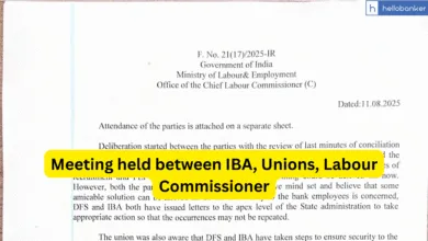 Meeting held between IBA, Unions, Labour Commissioner; Read decision taken on Bank Security, 5 Day Banking