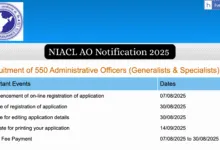 NIACL AO Notification 2025 Out for 550 Vacancies, Apply Online