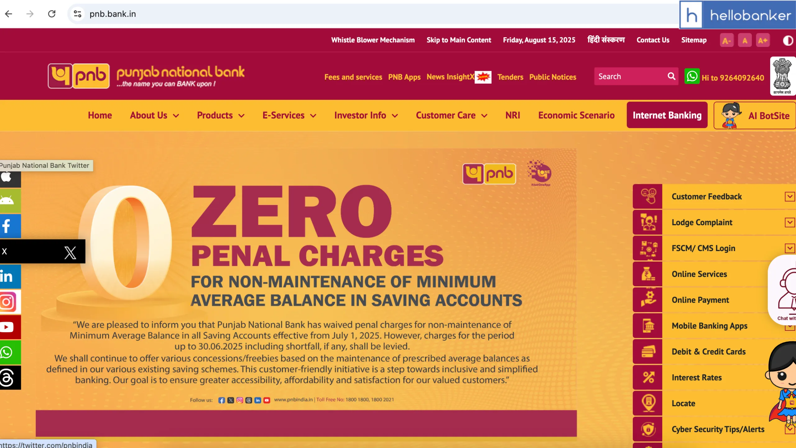 Punjab National Bank migrates to pnb.bank.in Domain