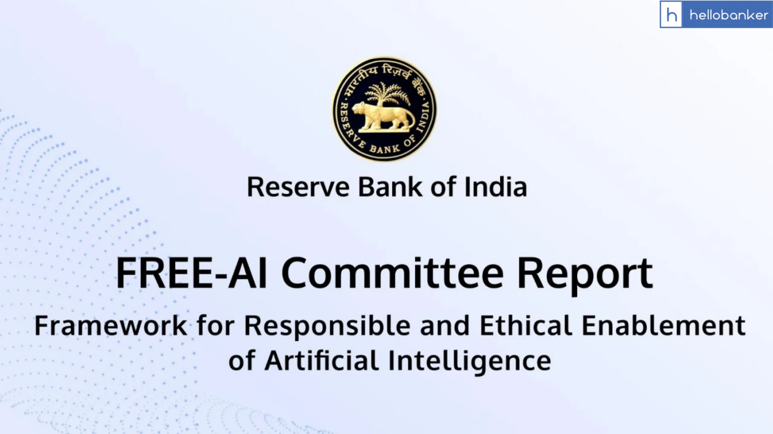 RBI Report on Use of AI in Banks [PDF]