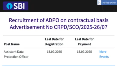 SBI Assistant Data Protection Officer Recruitment 2025 Notification OUT, Salary Rs.45 Lakhs