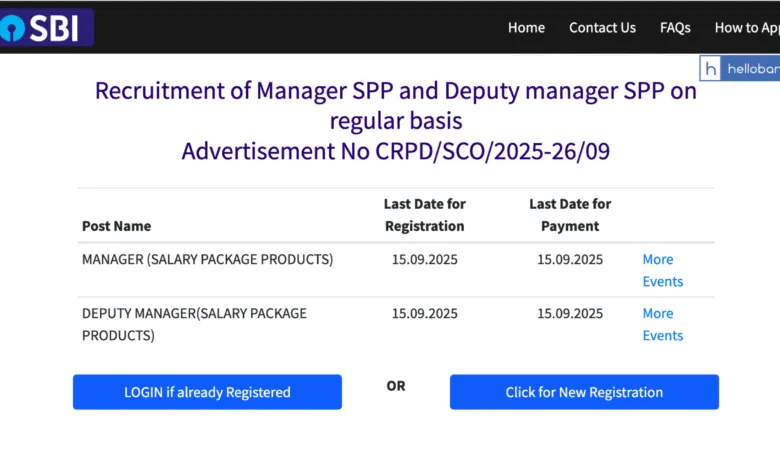 SBI SCO Recruitment 2025 Notification Out, Check Eligibility and Apply Online