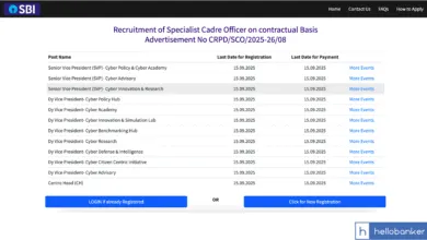 SBI Vacancy released for Various Posts - Centre Head, Vice President; Salary Rs. 1 crore