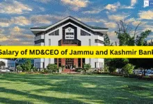 Salary of MD&CEO of Jammu and Kashmir Bank