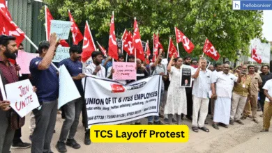 TCS Layoff Protest: IT Employees Union protest against 30,000 - 40,000 Layoffs