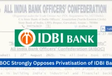 Threat to National Interest! AIBOC Strongly Opposes Privatisation of IDBI Bank