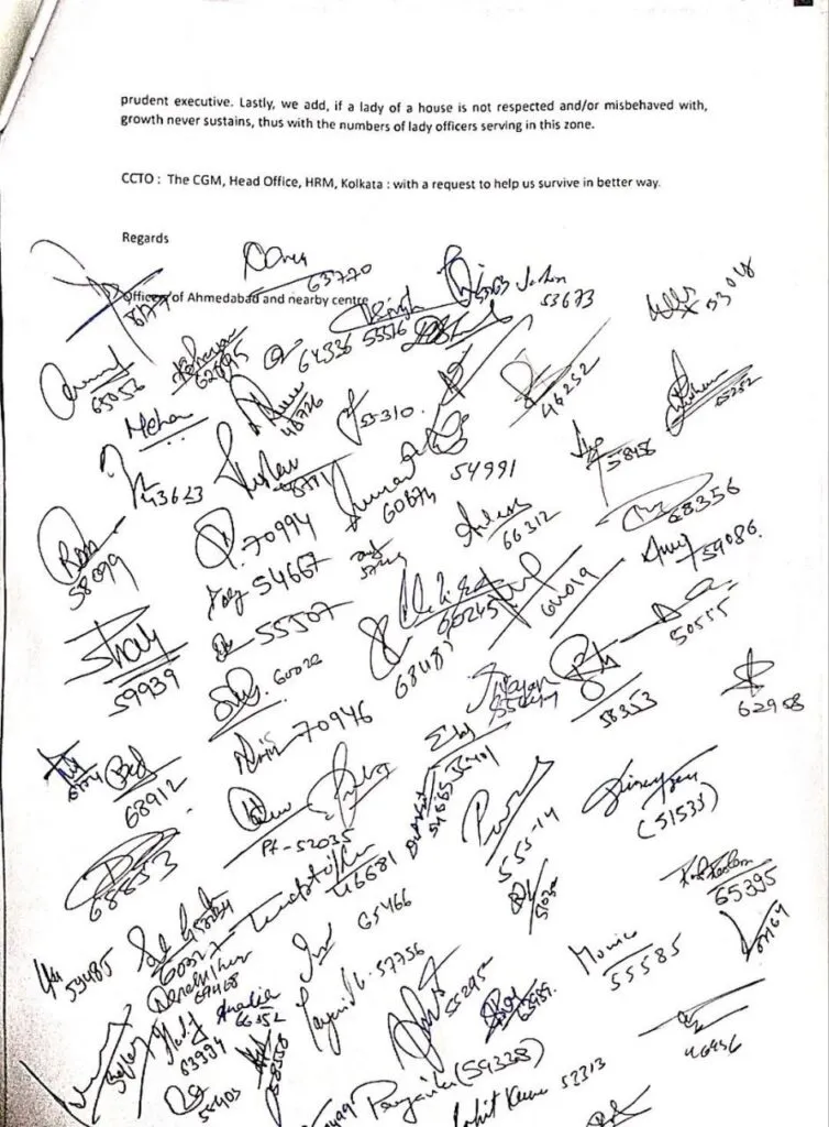 Letter Page 4: UCO Bank Employees write letter to Zonal Head Ahmedabad