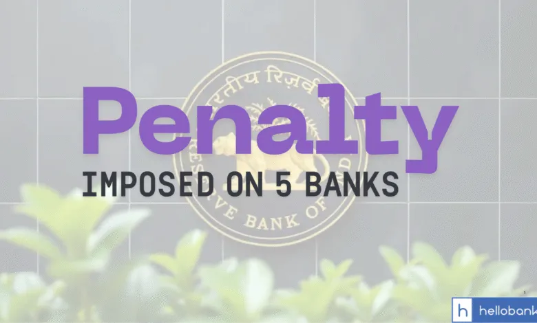 RBI imposes Penalty on 5 Co-operative Banks