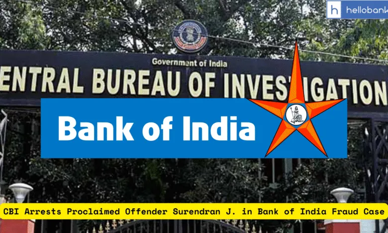 CBI Arrests Proclaimed Offender Surendran J. in Bank of India Fraud Case