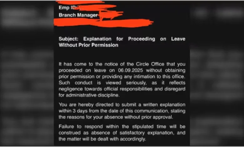 Government Bank Employee Warned by HR for Taking One-Day Sick Leave; Sparks Online Discussion