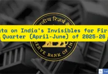 Data on India’s Invisibles for First Quarter (April-June) of 2025-26