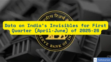 Data on India’s Invisibles for First Quarter (April-June) of 2025-26