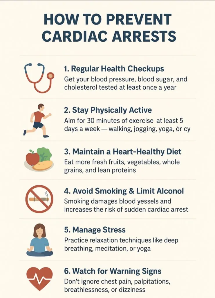 How to prevent cardiac arrest?
