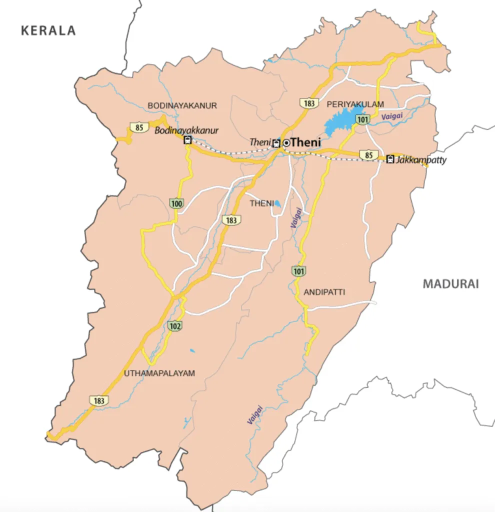 Andipatti Location on Map