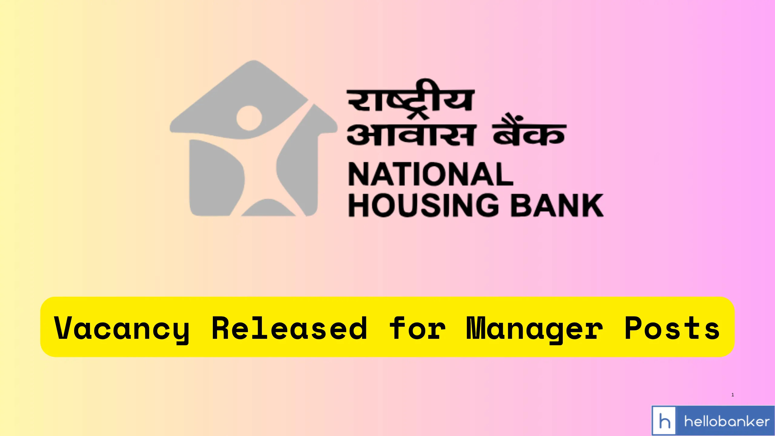 Vacancy Released for Manager Posts
