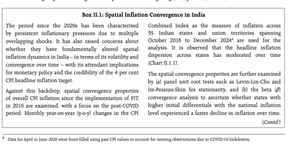 RBI Monetary Policy Report Screenshot. Data is allegedly copied by SBI from this report