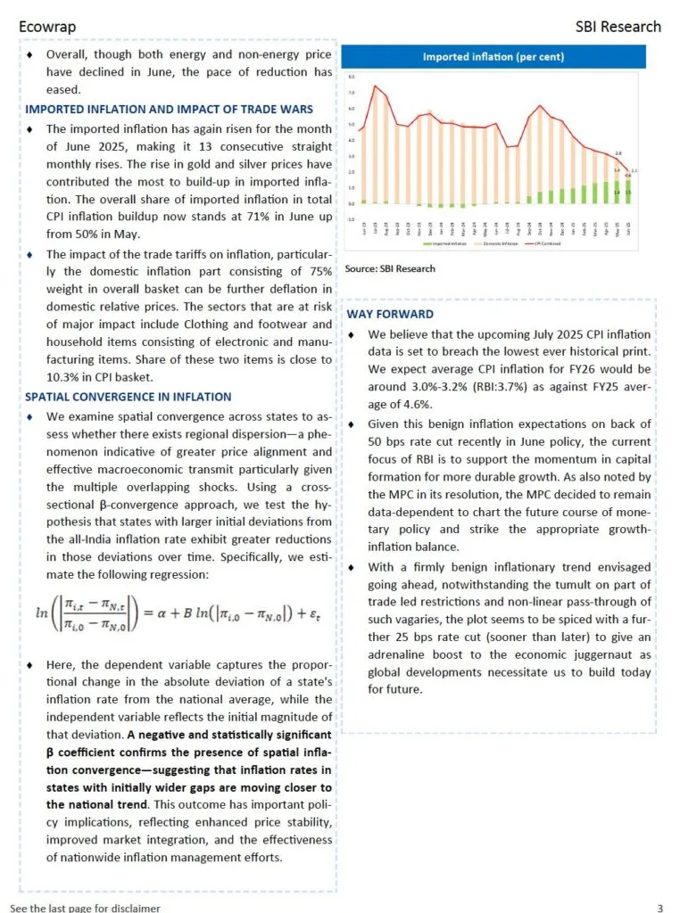 SBI Ecowrap Report wherein it's alleged that the data is copied from RBI monetary report