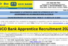 UCO Bank Apprentice Recruitment 2025 Notification Released and Apply Online for 532 Posts