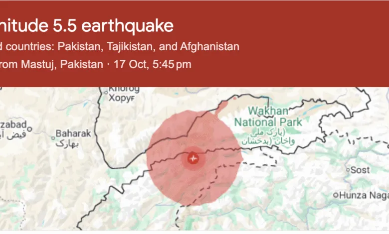 Earthquake in Pakistan