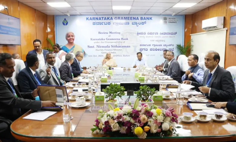 FM Sitharaman Reviewed Performance of Karnataka Grameena Bank