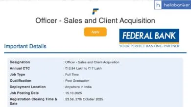 Federal Bank New Job Recruitment: Apply For Officer - Sales and Client Acquisition
