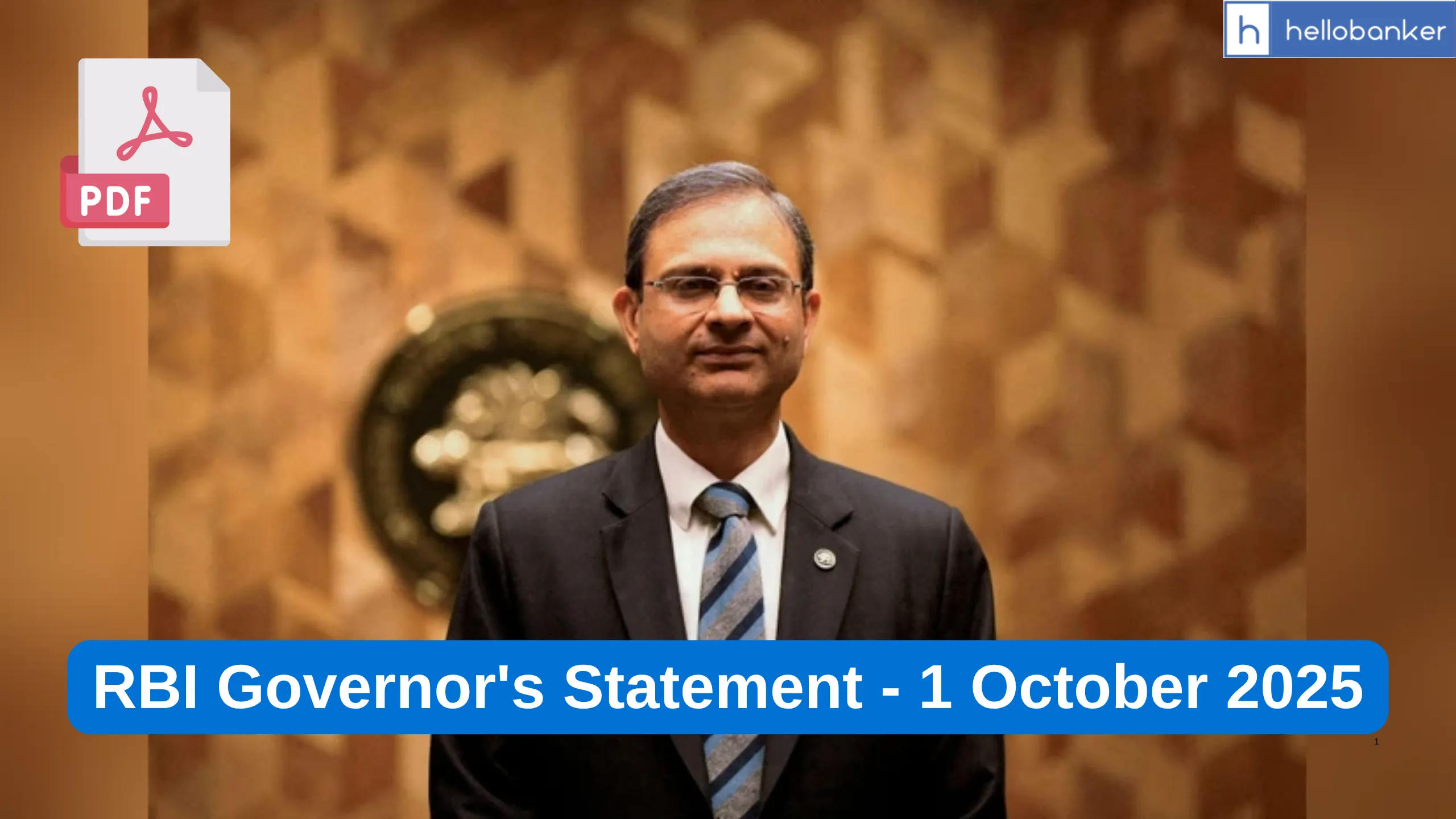 RBI Governor's Statement - 1 October 2025 [Download PDF]